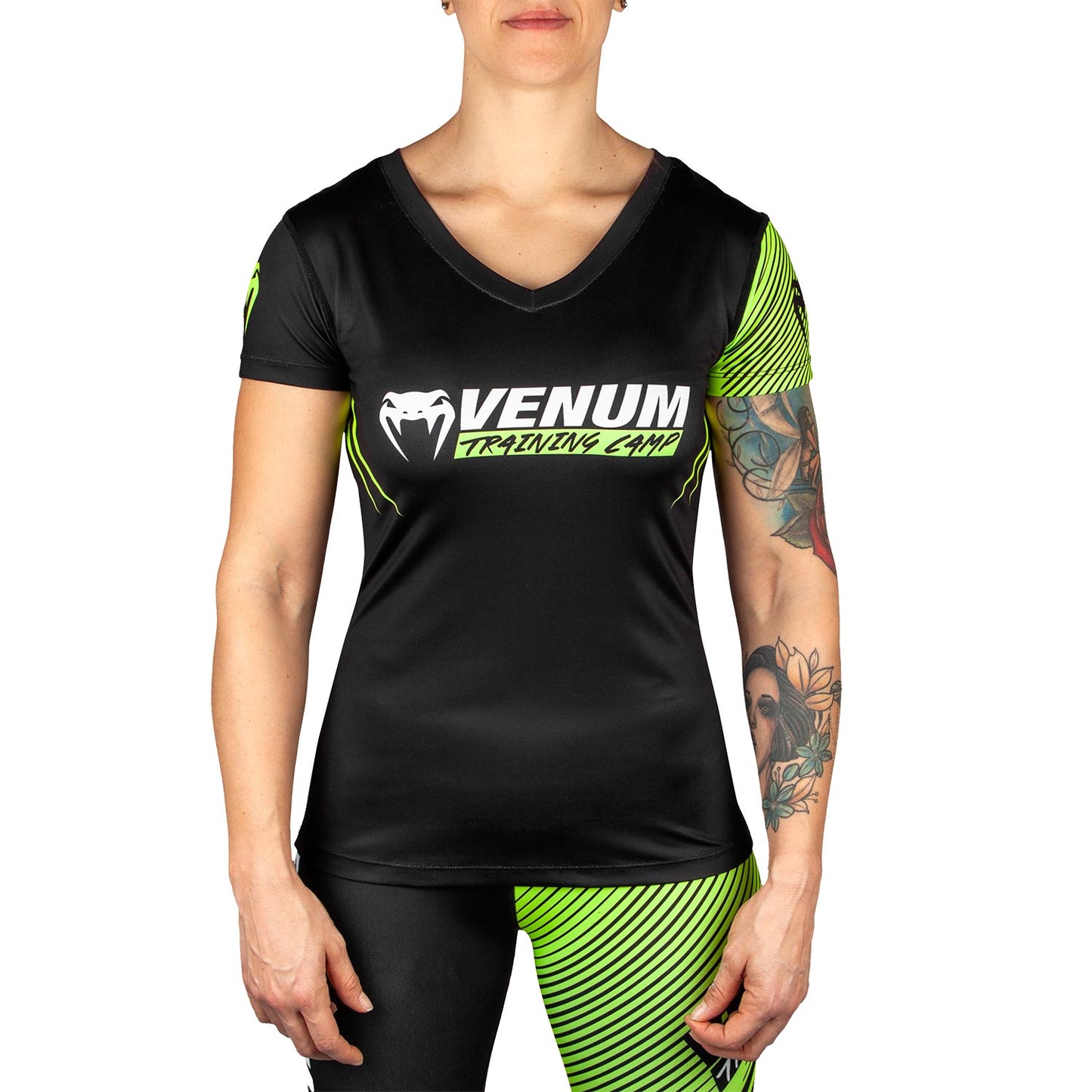 Футболка Venum Training Camp 2.0 - Черный/Неоновый желтый