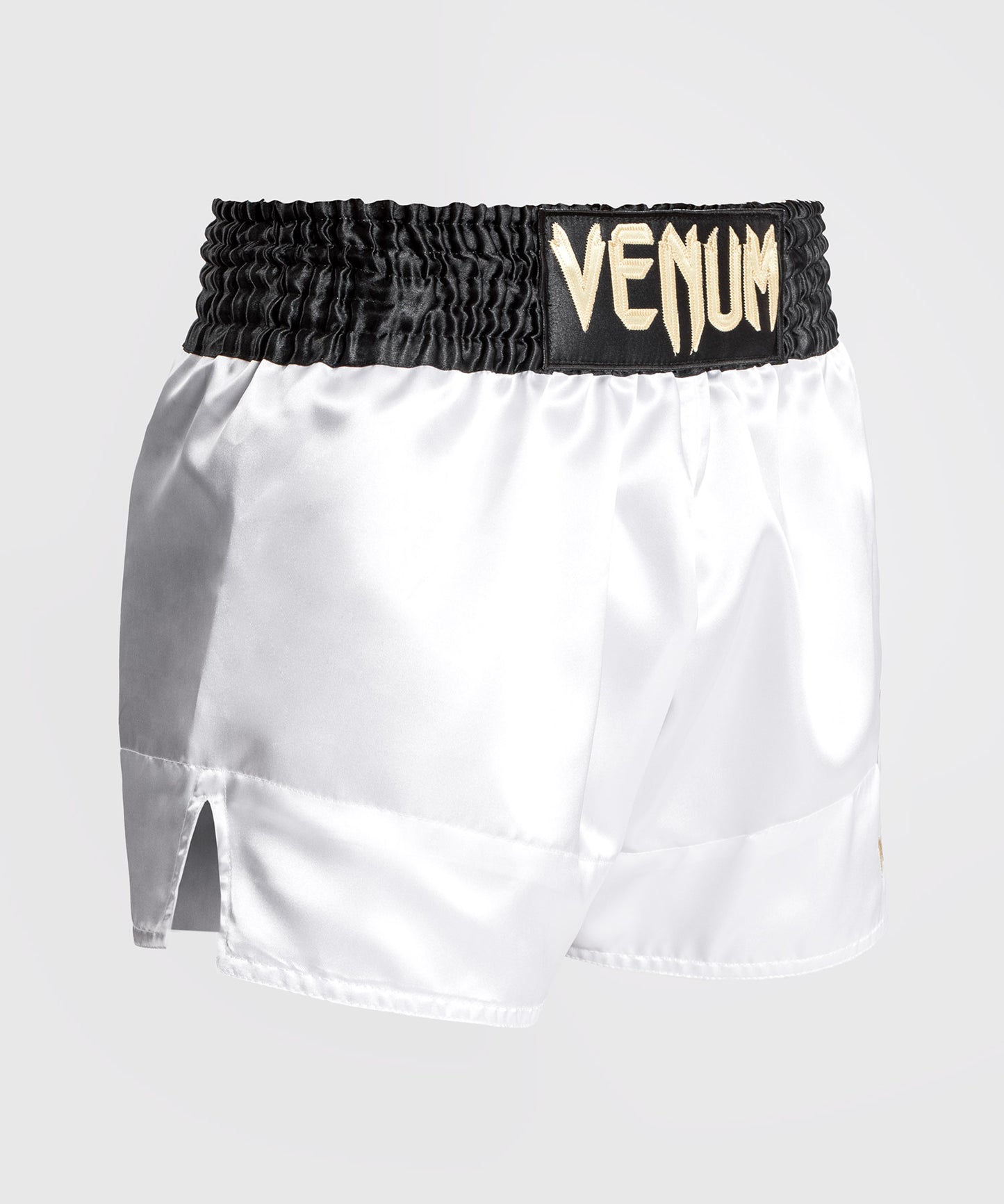 Venum Classic Muay Thai Shorts - Black/White/Gold