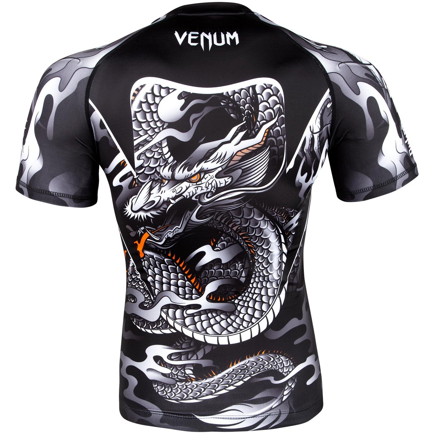 Рашгард Venum Dragon's Flight – Короткий рукав - Черный/Белый