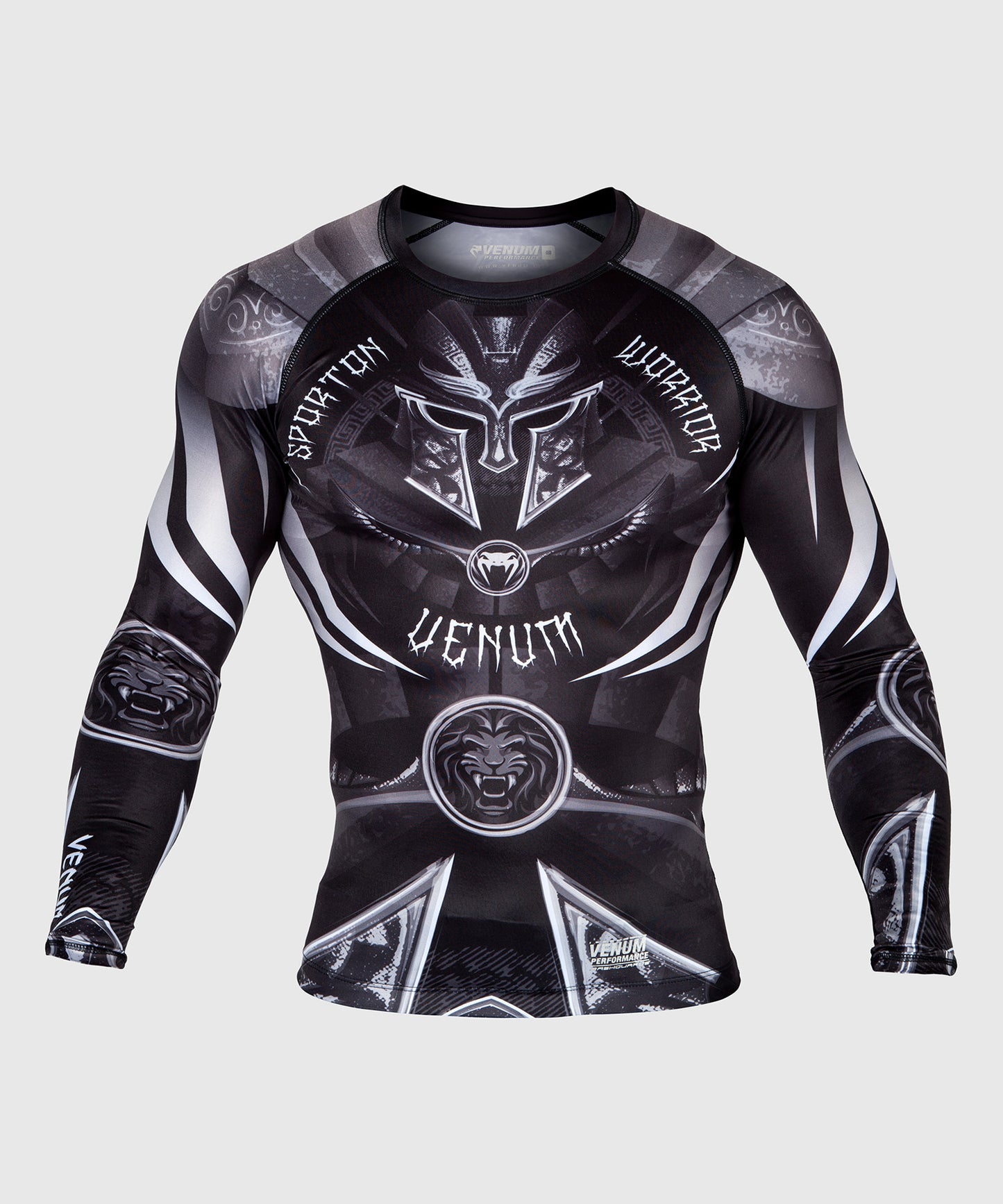 РАШГАРД VENUM GLADIATOR 3.0 - ЧЕРНЫЙ/БЕЛЫЙ – ДЛИННЫЙ РУКАВ