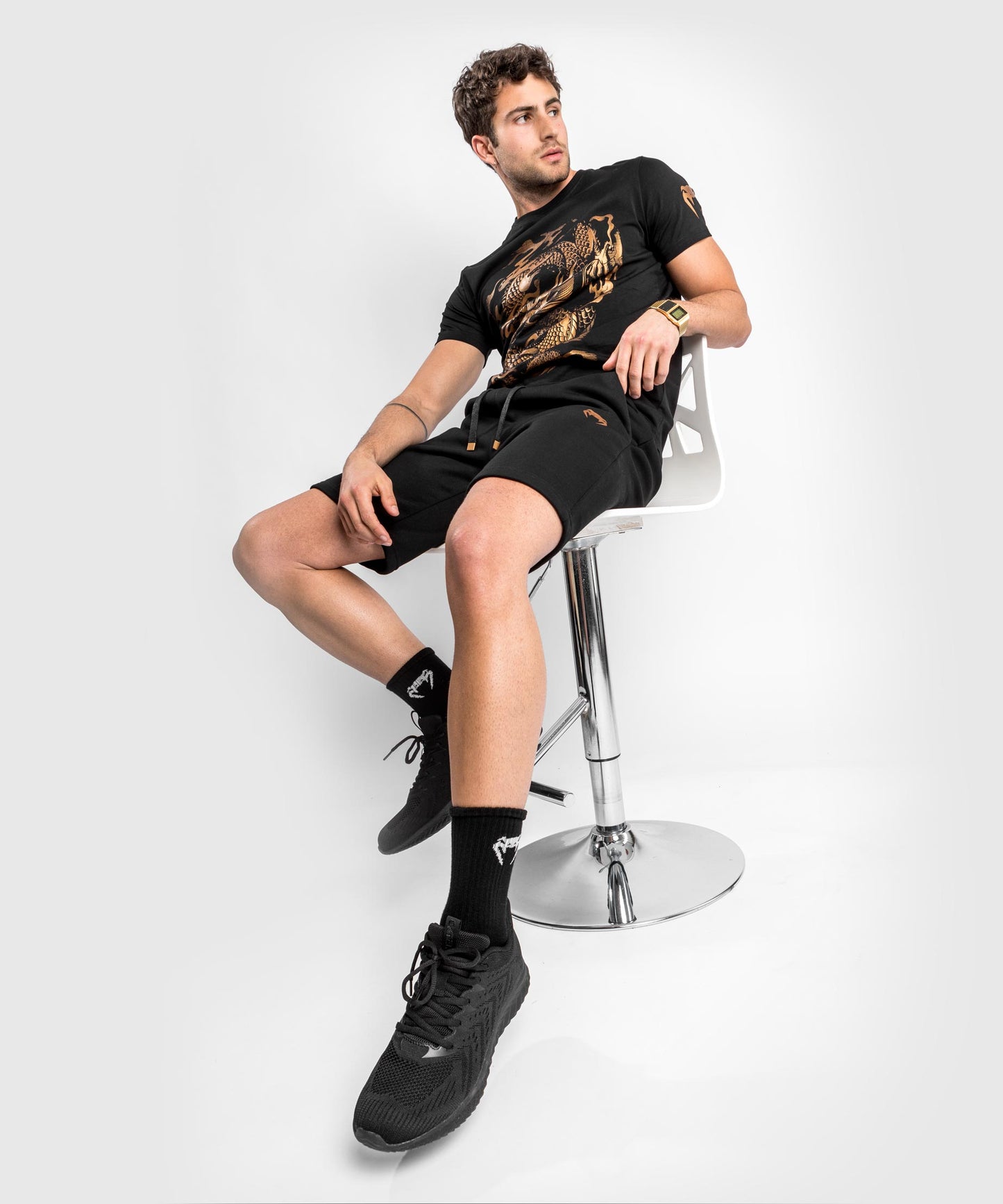 Футболка Venum Dragon's Flight T-Shirt - черный/бронзовый