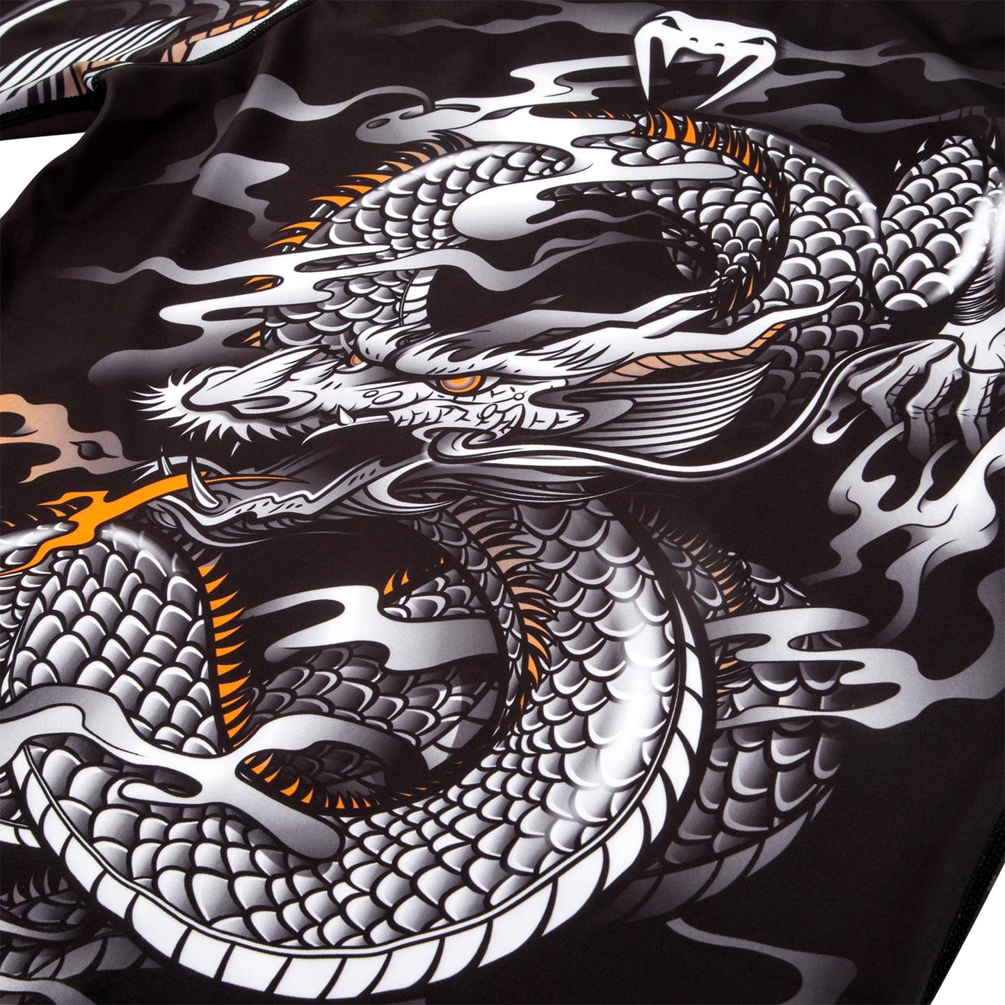 Рашгард Venum Dragon's Flight – Короткий рукав - Черный/Белый
