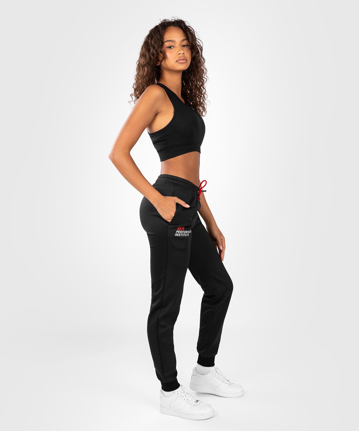 Pantalon de Jogging pour Femmes UFC Venum Performance Institute 2.0 - Noir/Rouge - Pantalons de jogging