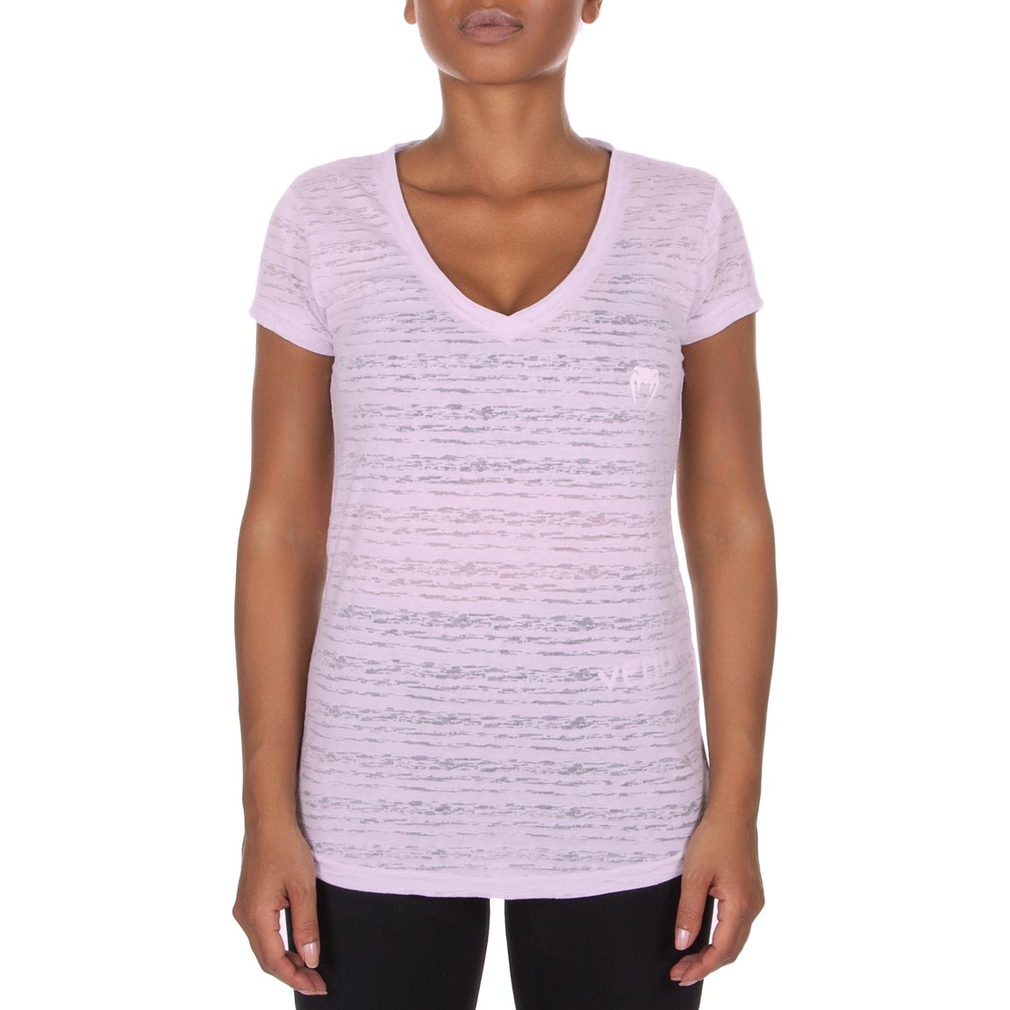 ФУТБОЛКА VENUM ESSENTIAL V NECK - Светло-сиреневый