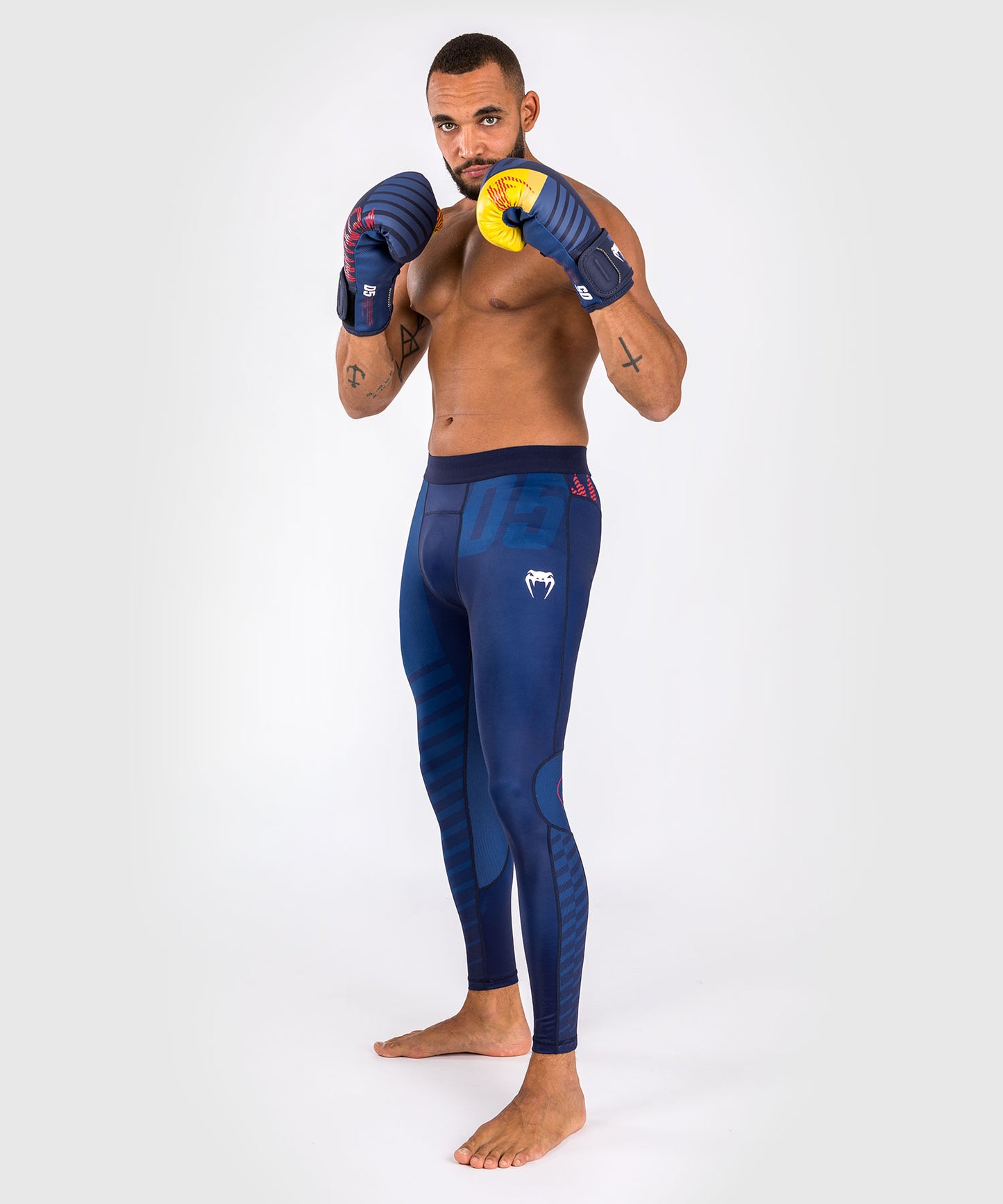 Компрессионные штаны Venum Sport 05 - синий/желтый