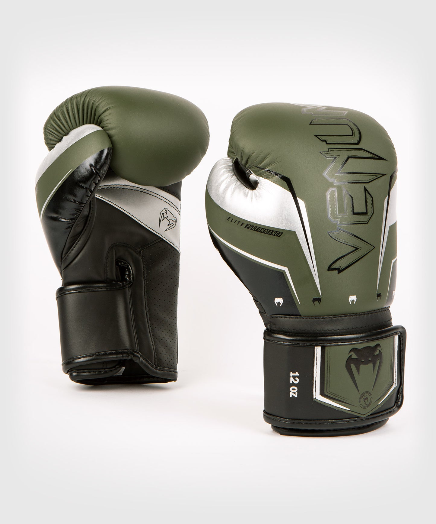 Боксерские перчатки Venum Elite Evo -  хаки/серебристый