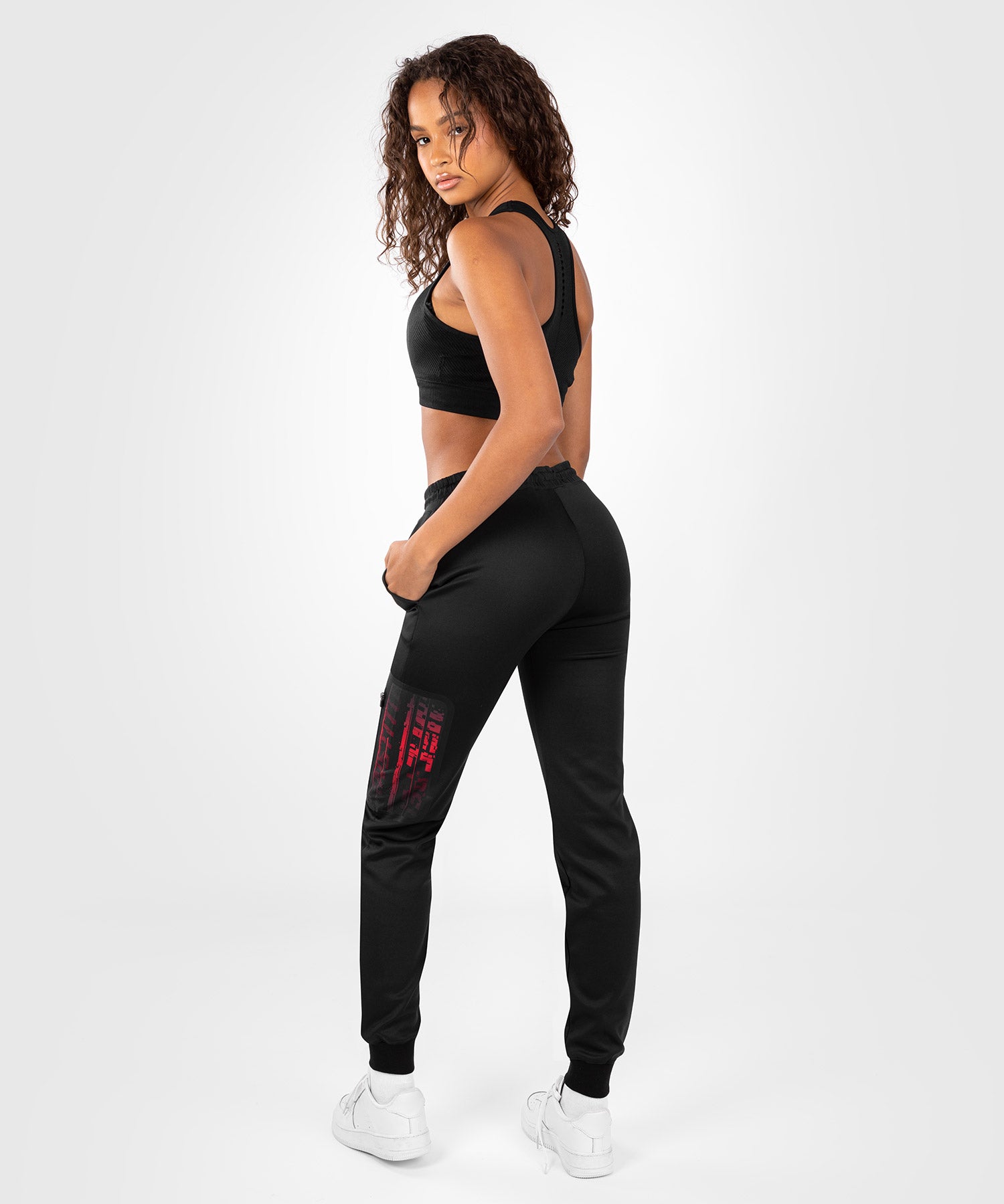 Pantalon de Jogging pour Femmes UFC Venum Performance Institute 2.0 - Noir/Rouge - Pantalons de jogging